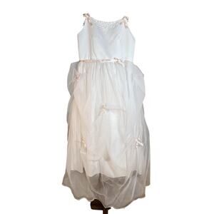 Mori Lee By Madeline Gardner Holy Communion, Flower Girl dress, sz 9/10, White